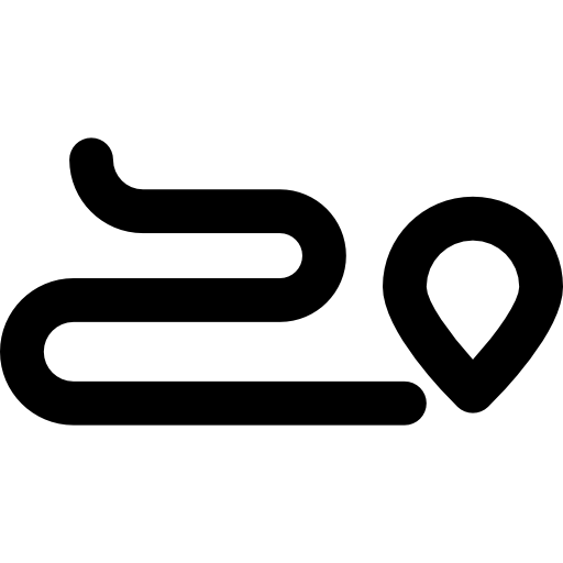 route Basic Rounded Lineal icon