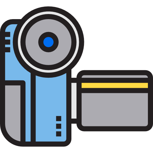 kamera srip Lineal Color ikona
