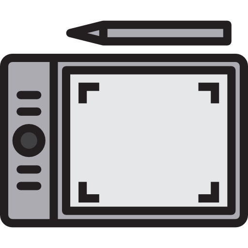 Graphic tablet srip Lineal Color icon