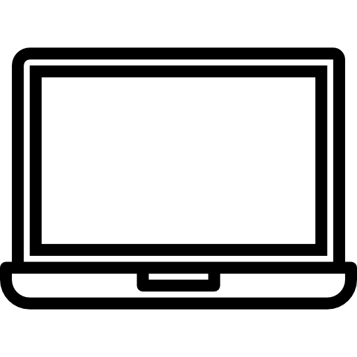 ordenador portátil srip Lineal icono