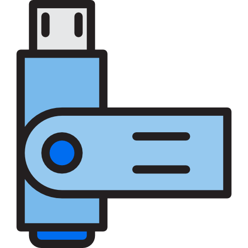 flash drive srip Lineal Color icon