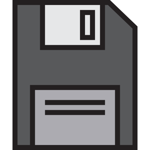 diskette srip Lineal Color icon