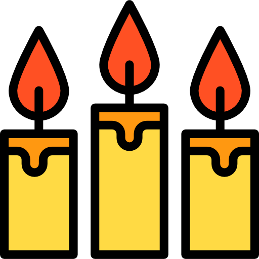 Candles srip Lineal Color icon