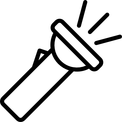 torcia elettrica srip Lineal icona