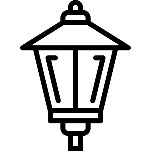 poste de luz srip Lineal icono
