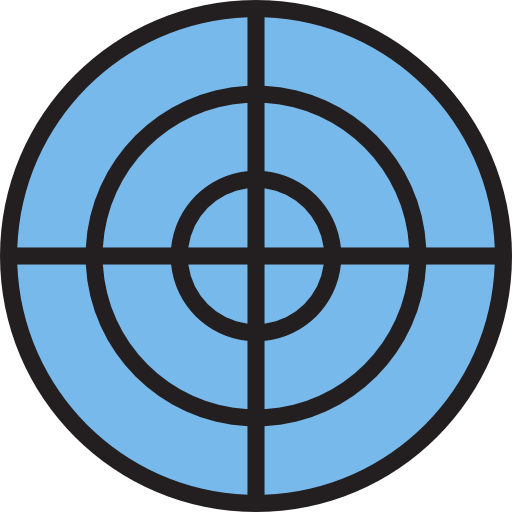 objetivo srip Lineal Color icono