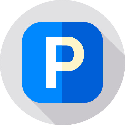 parcheggio Flat Circular Flat icona