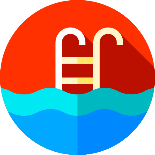 Swimming pool Flat Circular Flat icon