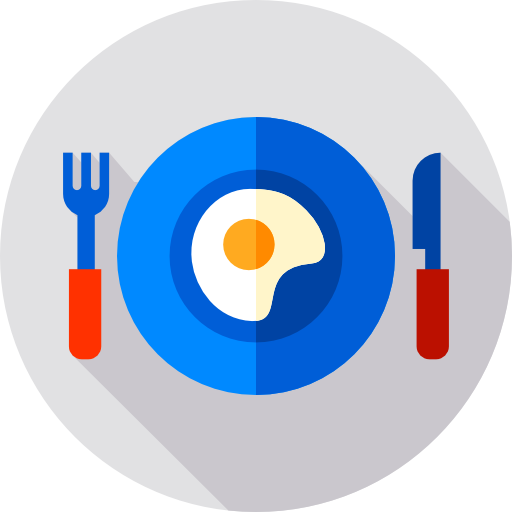 desayuno Flat Circular Flat icono