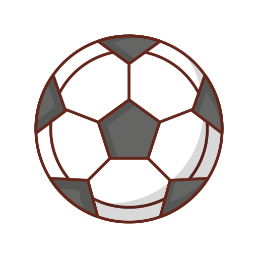 balón de fútbol Generic Outline Color icono