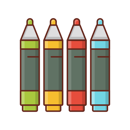 Pencil crayons Generic Outline Color icon