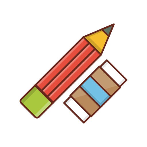 gomma da matita Generic Outline Color icona