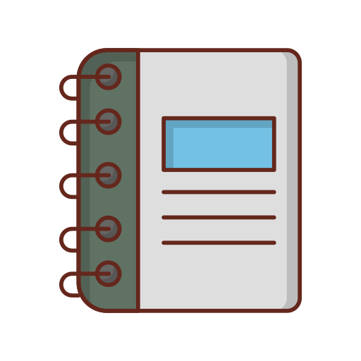 Notebook Generic Outline Color icon