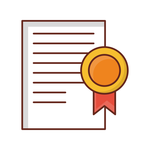 Certificate file Generic Outline Color icon