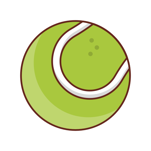 pelota de tenis Generic Outline Color icono