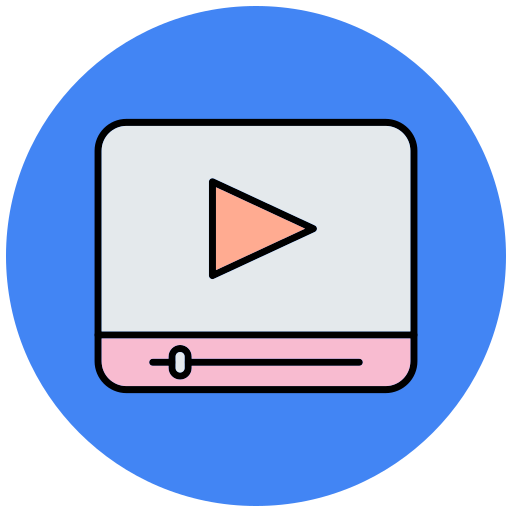 비디오 Generic Outline Color icon