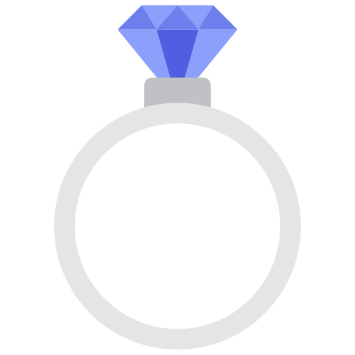 anillo de diamantes Generic Flat icono