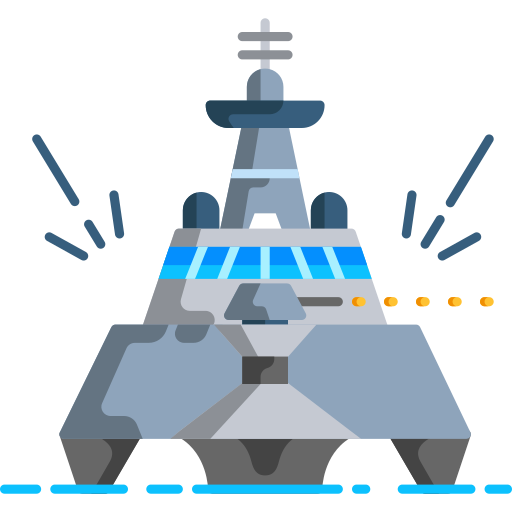 okręt wojenny Generic Flat ikona