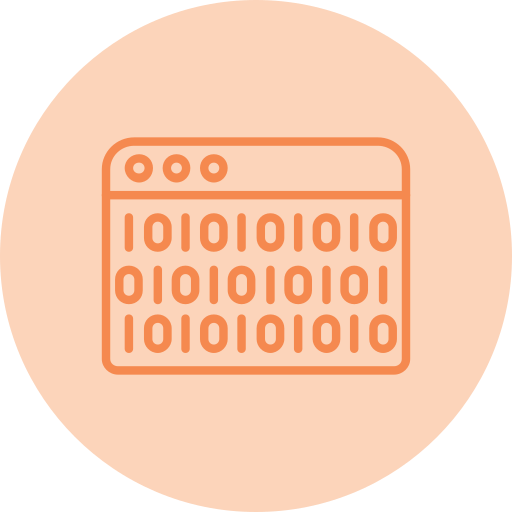 codice binario Generic Flat icona