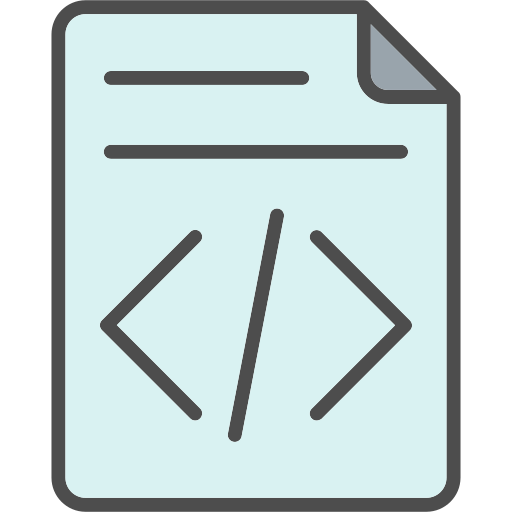File extension Generic Outline Color icon