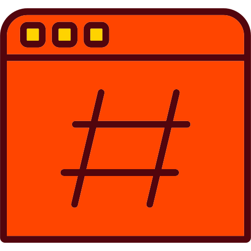 hashtag Generic Outline Color icon