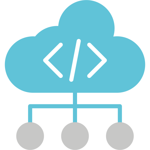 Cloud Coding Generic Blue icon