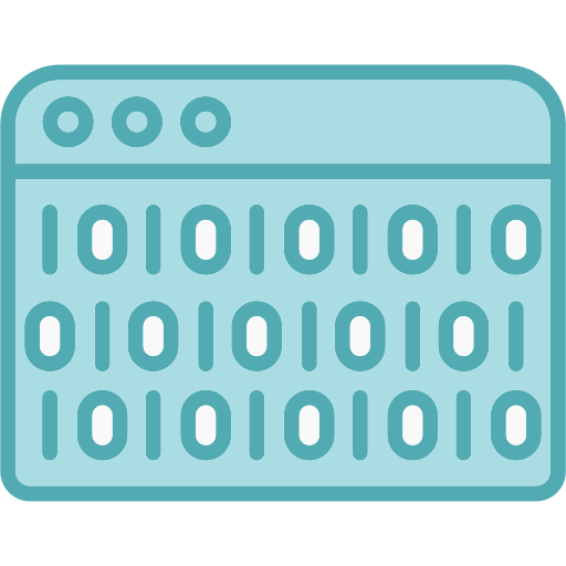 Binary code Generic Blue icon