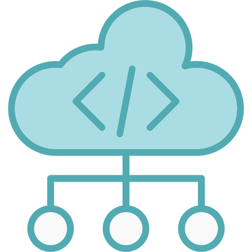Cloud Coding Generic Blue icon
