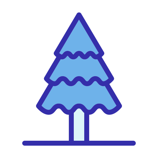 Christmas Tree Generic Blue icon