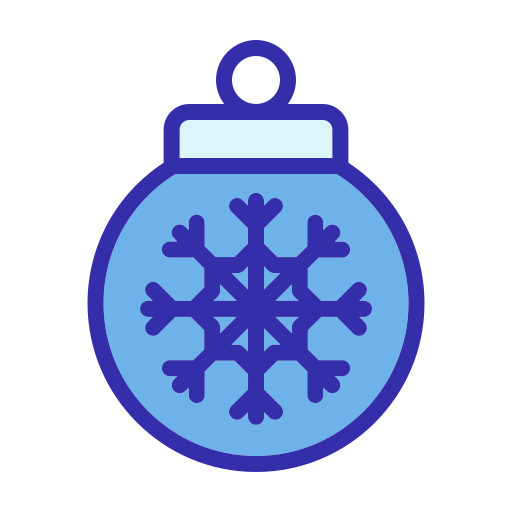 pelota de navidad Generic Blue icono