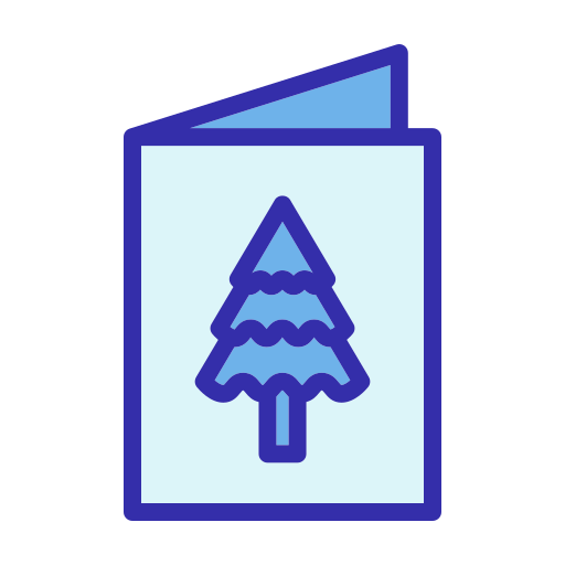 Christmas card Generic Blue icon
