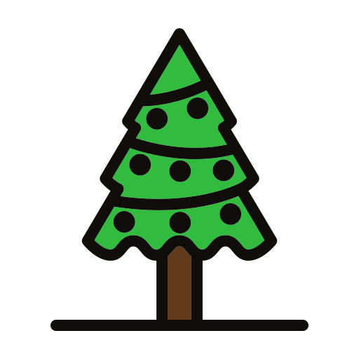 Árbol de navidad Generic Outline Color icono