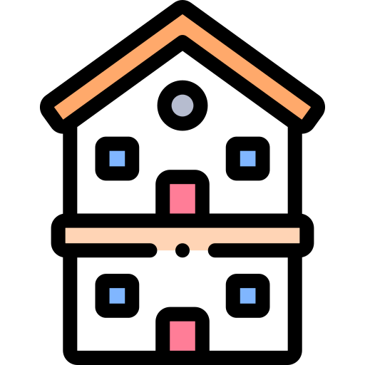 Дом престарелых Detailed Rounded Lineal color иконка