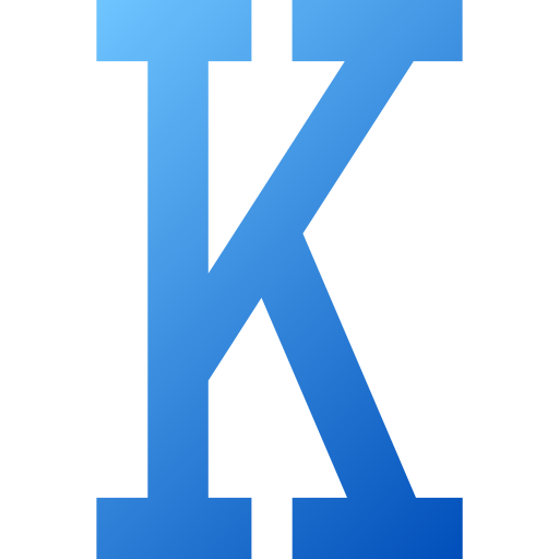litera k Generic Flat Gradient ikona