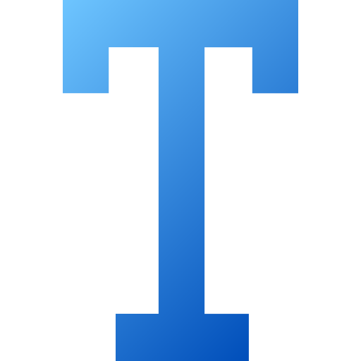 litera t Generic Flat Gradient ikona