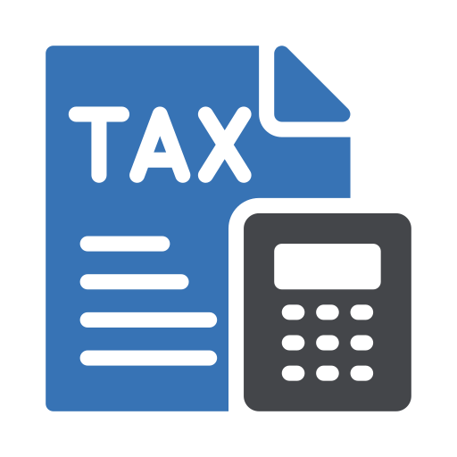 税金の計算 Generic Blue icon