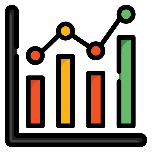 라인 차트 Generic Outline Color icon