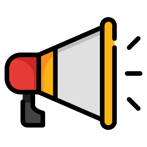 메가폰 Generic Outline Color icon