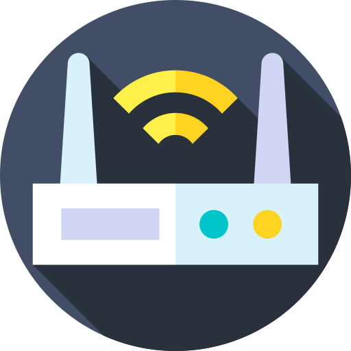 wifi router Flat Circular Flat icoon