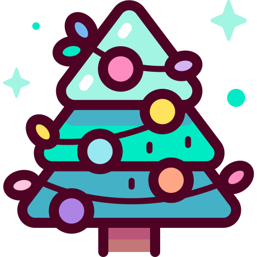 クリスマスツリー Special Candy Lineal color icon