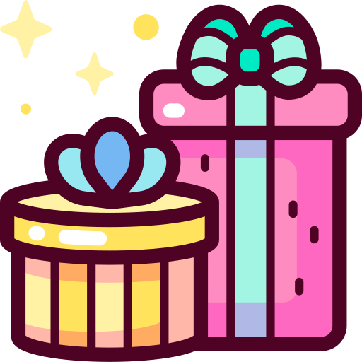 geschenkbox Special Candy Lineal color icon