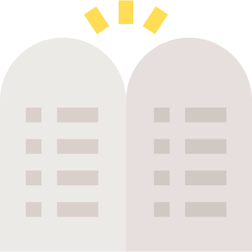 dziesięć przykazań Basic Straight Flat ikona
