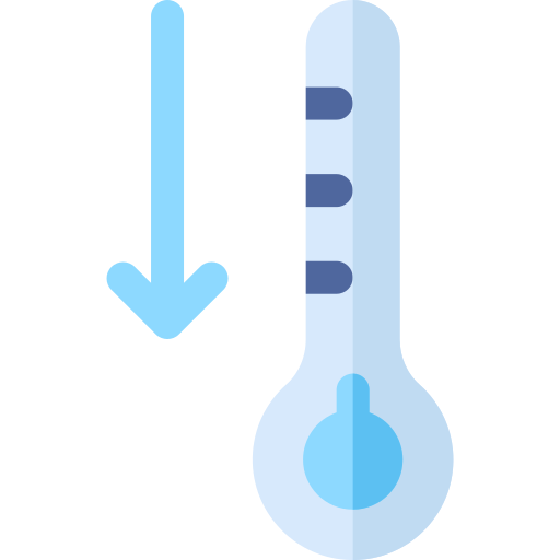 température Basic Rounded Flat Icône