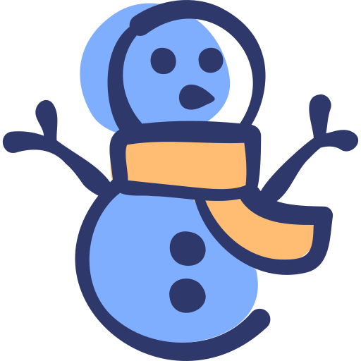 Snowman Basic Hand Drawn Lineal Color icon