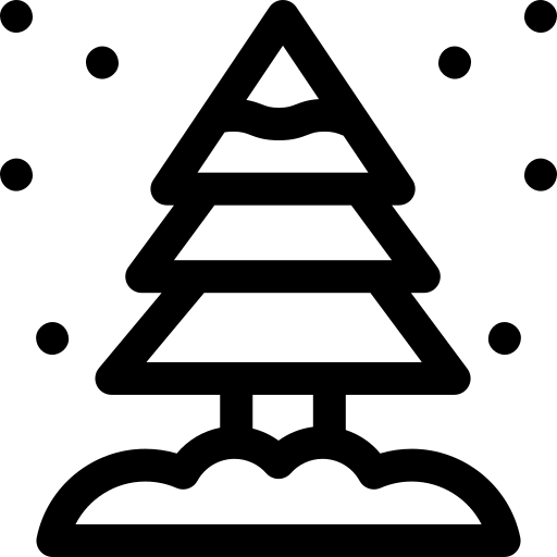 sapin Basic Rounded Lineal Icône