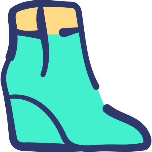 damenschuhe Basic Hand Drawn Lineal Color icon