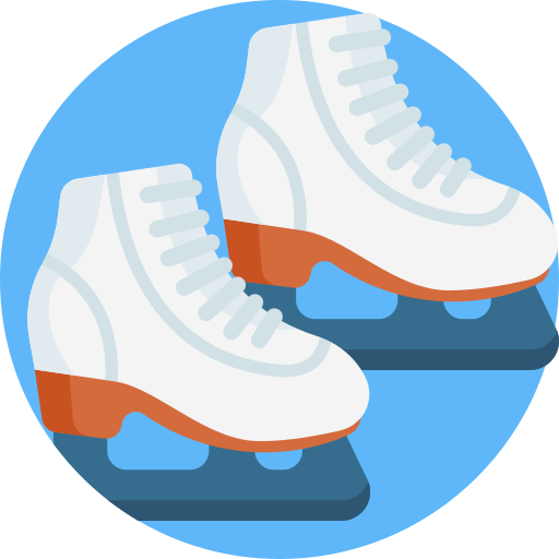 Кататься на коньках Detailed Flat Circular Flat иконка