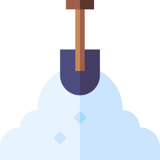 sneeuwschep Basic Straight Flat icoon