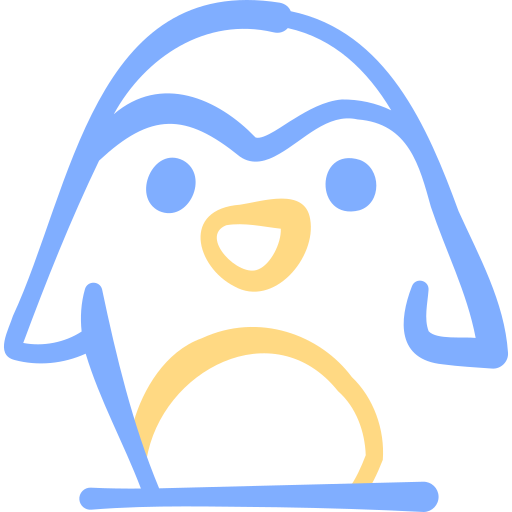 Penguin Basic Hand Drawn Color icon