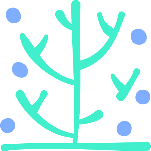 zimowe drzewo Basic Hand Drawn Color ikona